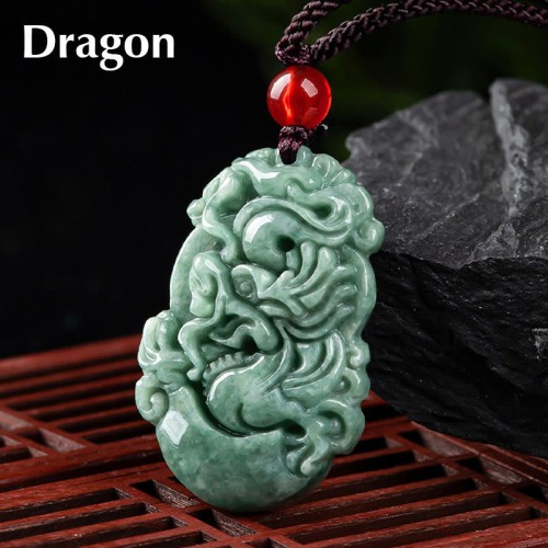 Natural Jade 12 Chinese Zodiac Prosperity Necklace Natural Jade 12 Chinese Zodiac Prosperity Necklace
