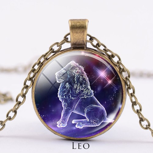 12 Constellations Zodiac Moon Star Protection Necklace 12 Constellations Zodiac Moon Star Protection Necklace