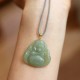 18K Gold Laughing Buddha Jade Abundance Necklace 18K Gold Laughing Buddha Jade Abundance Necklace