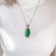 Fortune Bean Cyan Jade Luck Necklace Fortune Bean Cyan Jade Luck Necklace