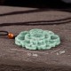 Lotus Jade Luck Prosperity Necklace Pendant