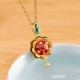 925 Silver Tibet Lotus Prayer Wheel Red Agate Necklace 925 Silver Tibet Lotus Prayer Wheel Red Agate Necklace