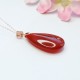 925 Silver Waterdrop Red Agate Confidence Necklace 925 Silver Waterdrop Red Agate Confidence Necklace