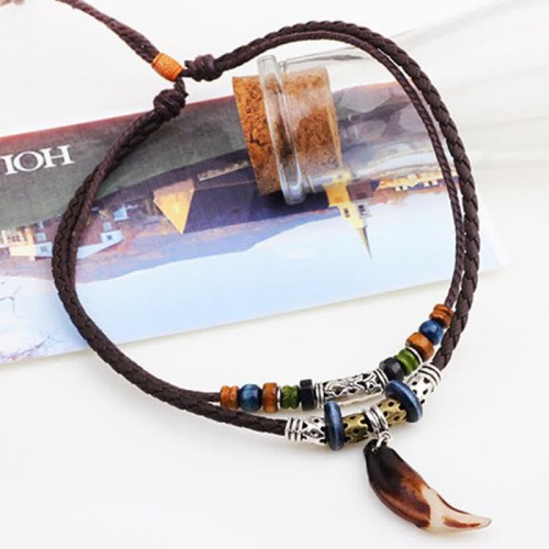 Ethnic Wolf Tooth Beads Wealth Necklace