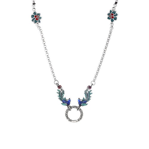 Phoenix Lotus Flower Luck Protection Necklace