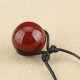 Red Agate Bead Confidence Leather Necklace Red Agate Bead Confidence Leather Necklace