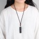 Ebony Bamboo Pattern Ghau Prayer Box Necklace Pendant Ebony Bamboo Pattern Ghau Prayer Box Necklace Pendant
