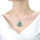 Sterling Silver Laughing Buddha Jade Luck Necklace