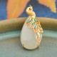 White Jade Peacock Protection Necklace White Jade Peacock Protection Necklace
