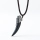 925 Silver Black Obsidian Wolf Tooth Strength Necklace 925 Silver Black Obsidian Wolf Tooth Strength Necklace