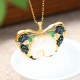 White Jade Elephant Butterfly Lotus Success Pendant White Jade Elephant Butterfly Lotus Success Pendant