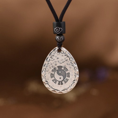 Vintage 999 Silver Yin Yang Bagua Balance Necklace Vintage 999 Silver Yin Yang Bagua Balance Necklace