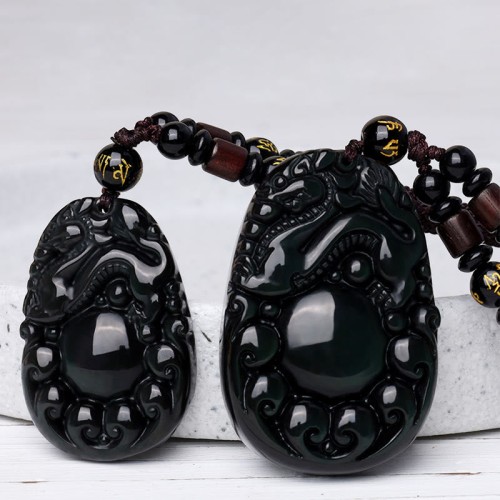 Tibetan Positive Rainbow Obsidian PiXiu Necklace Pendant Tibetan Positive Rainbow Obsidian PiXiu Necklace Pendant