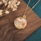 White Jade Koi Fish Lotus Necklace