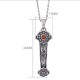 925 Sterling Silver Red Agate Cyan Jade Ruyi Blessing Necklace 925 Sterling Silver Red Agate Cyan Jade Ruyi Blessing Necklace
