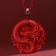 Year of the Dragon Cinnabar Copper Coin Necklace Year of the Dragon Cinnabar Copper Coin Necklace