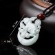 Year of the Rabbit White Jade Crescent Moon Necklace Year of the Rabbit White Jade Crescent Moon Necklace