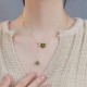 Hetian Cyan Jade Plum Flower Luck Necklace Pendant