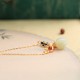 925 Sterling Silver White Jade Koi Fish Lotus Necklace 925 Sterling Silver White Jade Koi Fish Lotus Necklace