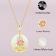 925 Sterling Silver Hetian White Jade Lotus Necklace