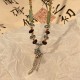 Tibetan Crystal Copper Luck Tassel Necklace Tibetan Crystal Copper Luck Tassel Necklace