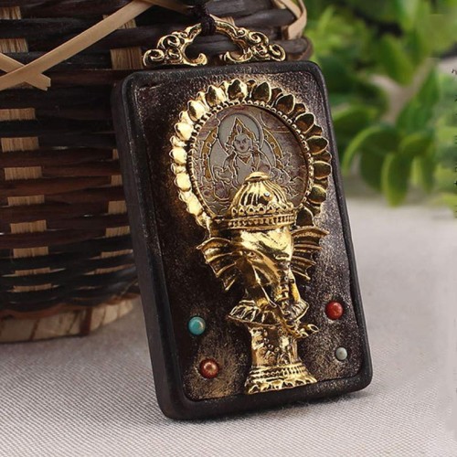Ebony Wood Elephant God Fortune Necklace Ebony Wood Elephant God Fortune Necklace