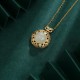 925 Silver Green Chalcedony Hetian Jade Strength Necklace 925 Silver Green Chalcedony Hetian Jade Strength Necklace