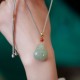 Laughing Buddha Hetian Jade Wealth Necklace