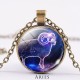 12 Constellations Zodiac Moon Star Protection Necklace 12 Constellations Zodiac Moon Star Protection Necklace
