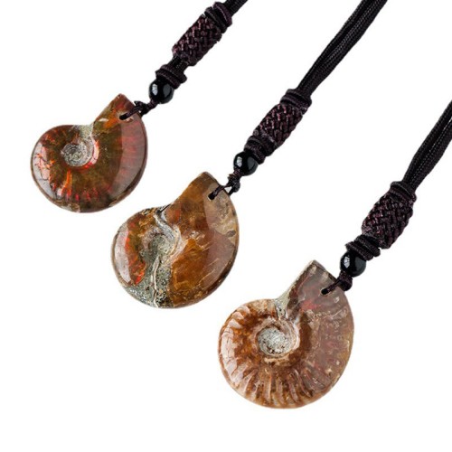 Natural Ammonite Fossil Meditation Healing Necklace Natural Ammonite Fossil Meditation Healing Necklace