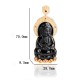 925 Sterling Silver Black Jade Kwan Yin Wealth Necklace 925 Sterling Silver Black Jade Kwan Yin Wealth Necklace