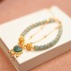 925 Sterling Silver Jade Chalcedony Lock Necklace 925 Sterling Silver Jade Chalcedony Lock Necklace