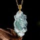 18K Gold Jade Lotus Prosperity Necklace Pendant 18K Gold Jade Lotus Prosperity Necklace Pendant