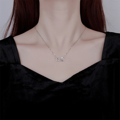 Sterling Silver Year of the Dragon Endless Knot Necklace Sterling Silver Year of the Dragon Endless Knot Necklace