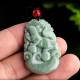 Natural Green Jade Chinese Zodiac Luck Necklace Natural Green Jade Chinese Zodiac Luck Necklace
