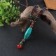 Wenge Wood Turquoise Stone Calm Necklace Pendant