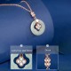 Hetian Jade Four Leaf Clover Zircon Pendant Gift Box Hetian Jade Four Leaf Clover Zircon Pendant Gift Box