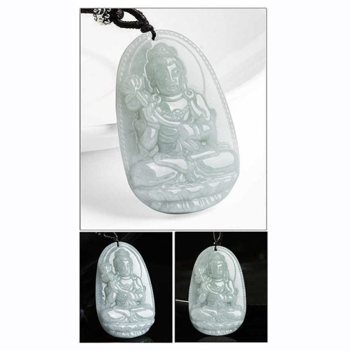 Chinese Zodiac Natal Buddha Jade Prosperity Necklace