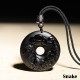 Black Obsidian Peace Buckle Strength Necklace Pendant Black Obsidian Peace Buckle Strength Necklace Pendant