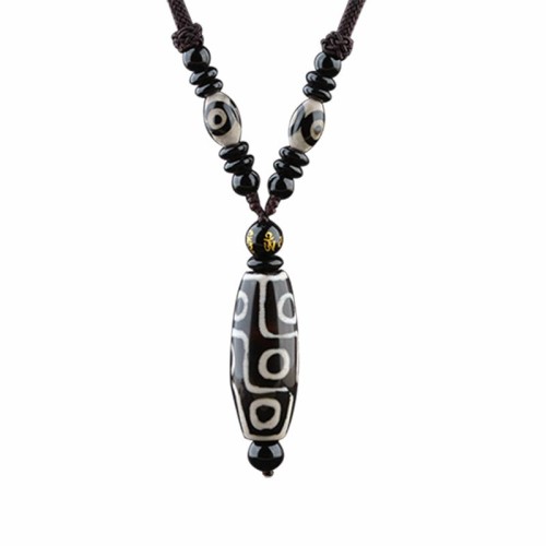 Nine-Eye Dzi Bead Wealth Necklace Nine-Eye Dzi Bead Wealth Necklace