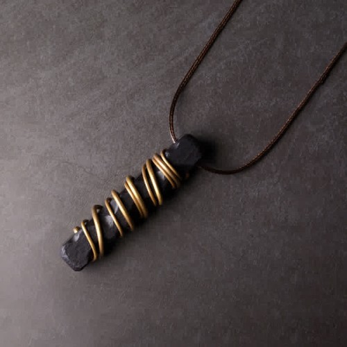 Tibet Ebony Wood Copper Peace Necklace Tibet Ebony Wood Copper Peace Necklace