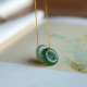 Round Jade Peace Buckle Luck Necklace Pendant Round Jade Peace Buckle Luck Necklace Pendant