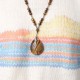 Natural Tiger Eye Strength Beaded Pendant Necklace Natural Tiger Eye Strength Beaded Pendant Necklace