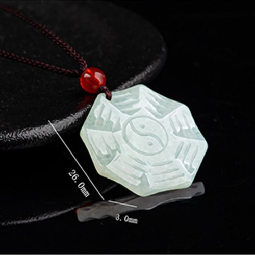 Jade Bagua Yin Yang Luck Necklace Pendant Jade Bagua Yin Yang Luck Necklace Pendant