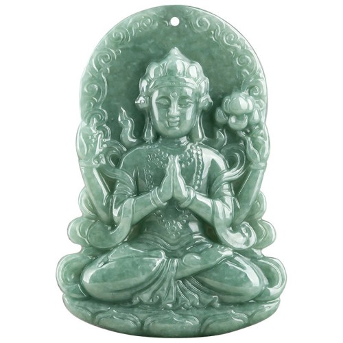 Four-armed Avalokitesvara Jade Amulet Necklace Four-armed Avalokitesvara Jade Amulet Necklace