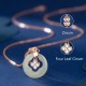 Hetian Jade Four Leaf Clover Zircon Pendant Gift Box Hetian Jade Four Leaf Clover Zircon Pendant Gift Box