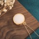 White Jade Koi Fish Lotus Necklace
