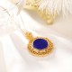 925 Sterling Silver Plated Gold Lazurite Positive Necklace 925 Sterling Silver Plated Gold Lazurite Positive Necklace