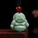 Green Jade Laughing Buddha Luck Necklace Pendant Green Jade Laughing Buddha Luck Necklace Pendant