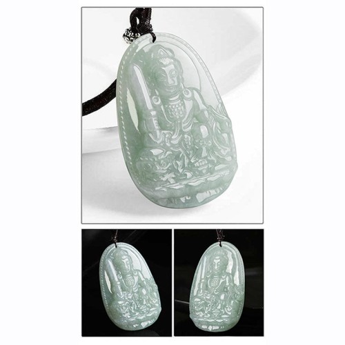 Chinese Zodiac Natal Buddha Jade Prosperity Necklace